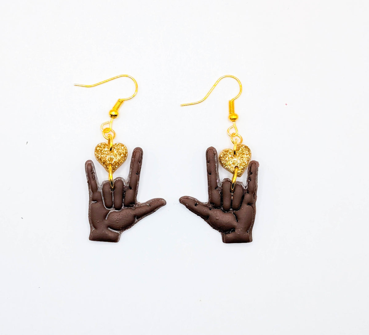 Deaf Pride American Sign Language I Love You Earrings