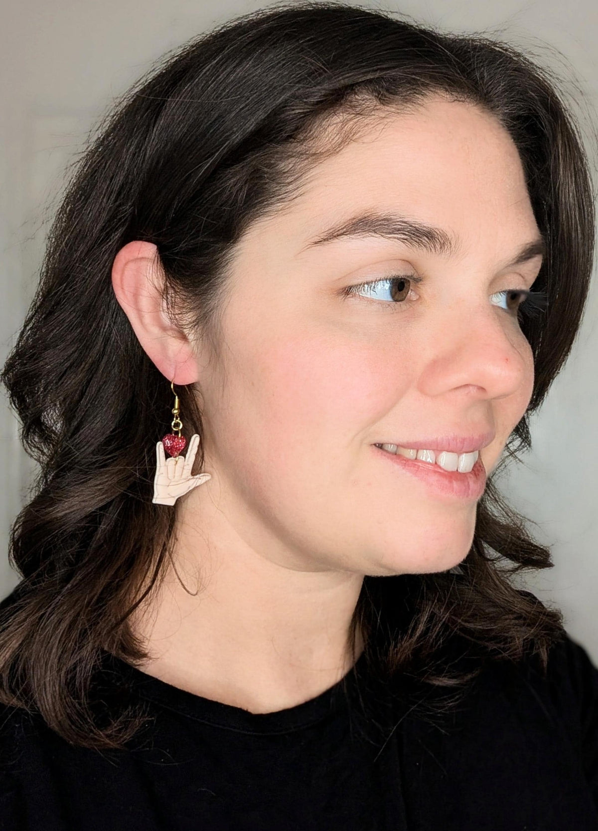 Deaf Pride American Sign Language I Love You Earrings