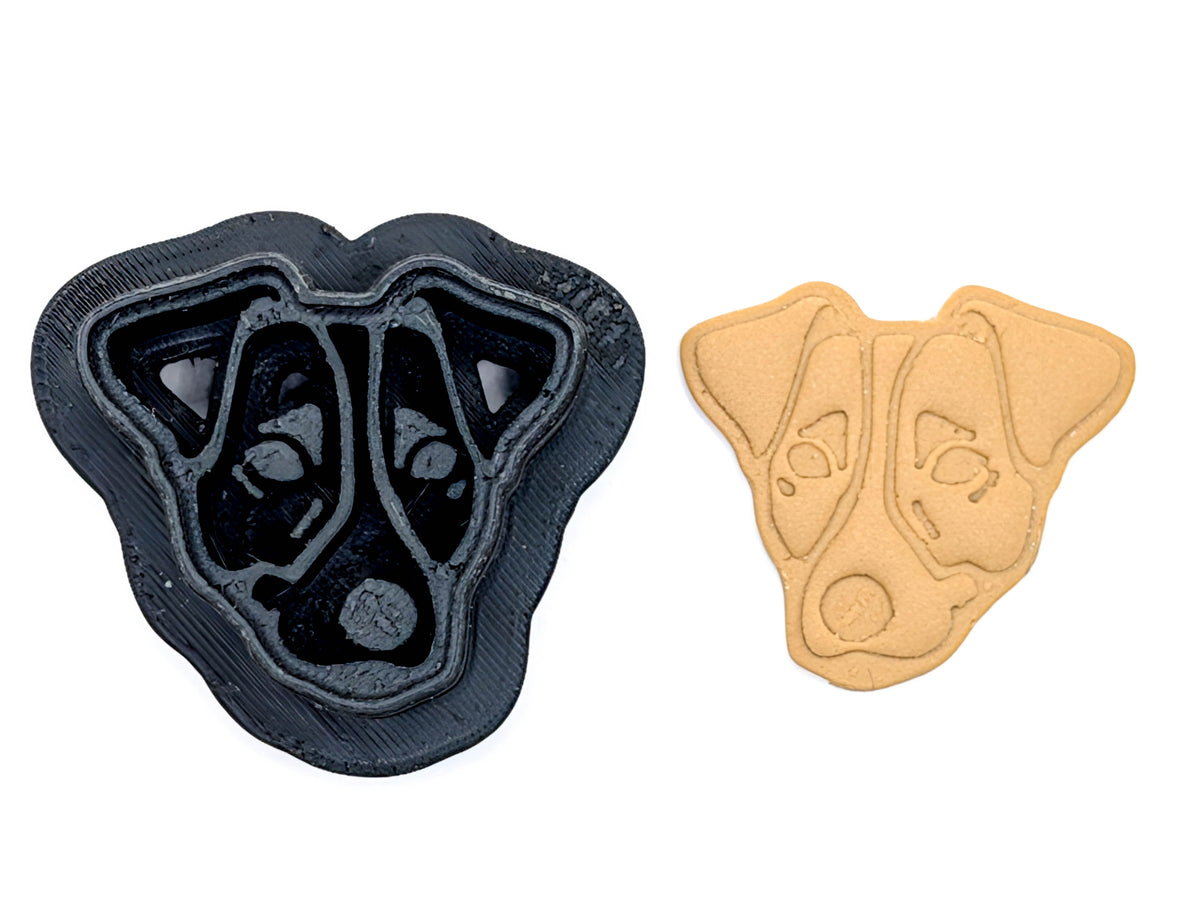 Jack Russell Terrier Clay Cutter, Mirrored Terrier Earring Tool with Optional Built-In Loop