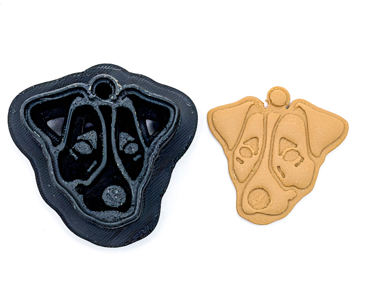 Jack Russell Terrier Clay Cutter, Mirrored Terrier Earring Tool with Optional Built-In Loop