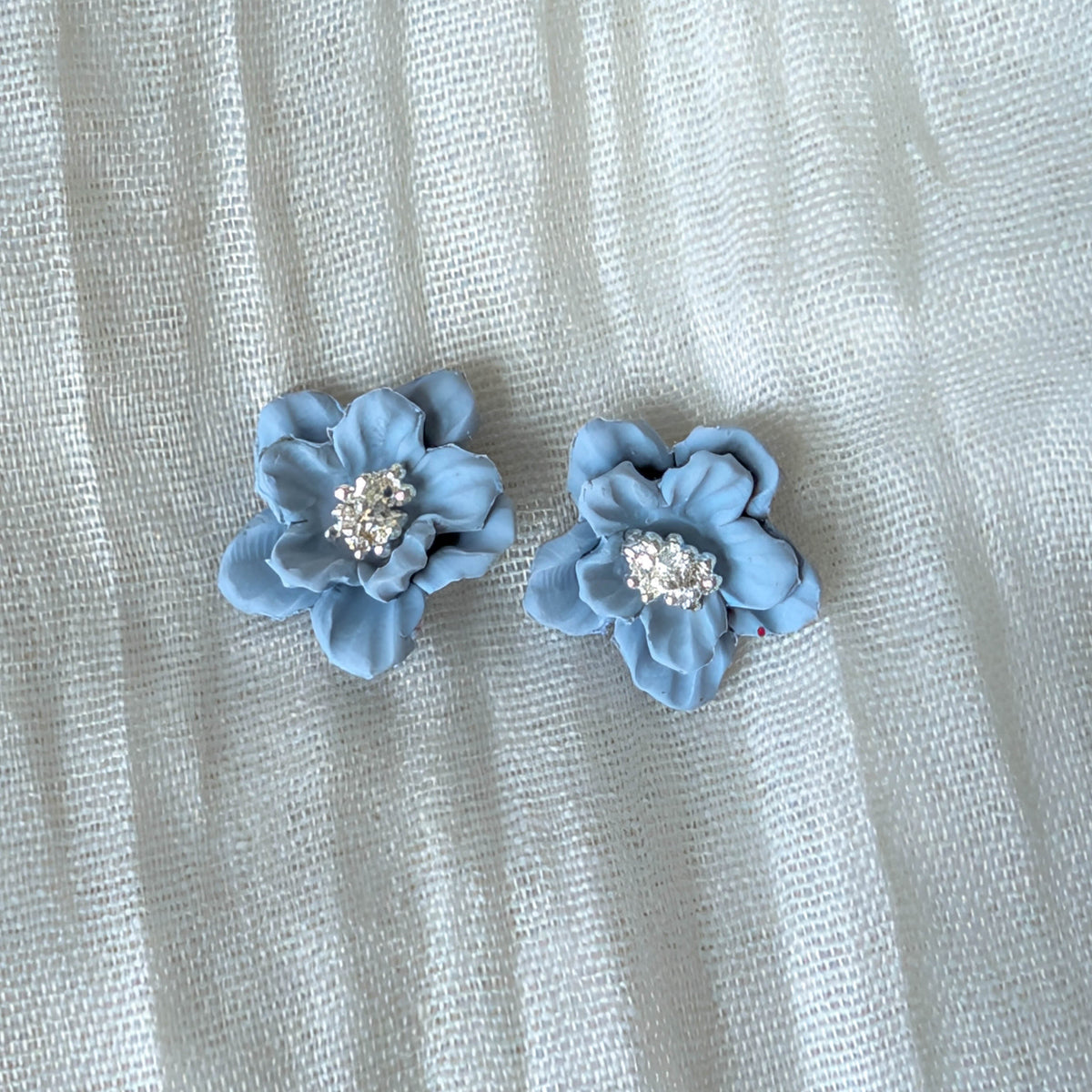 Handcrafted Flower Statement Studs