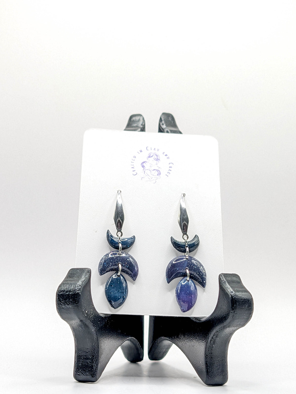 Dark Celestial Galaxy Earrings