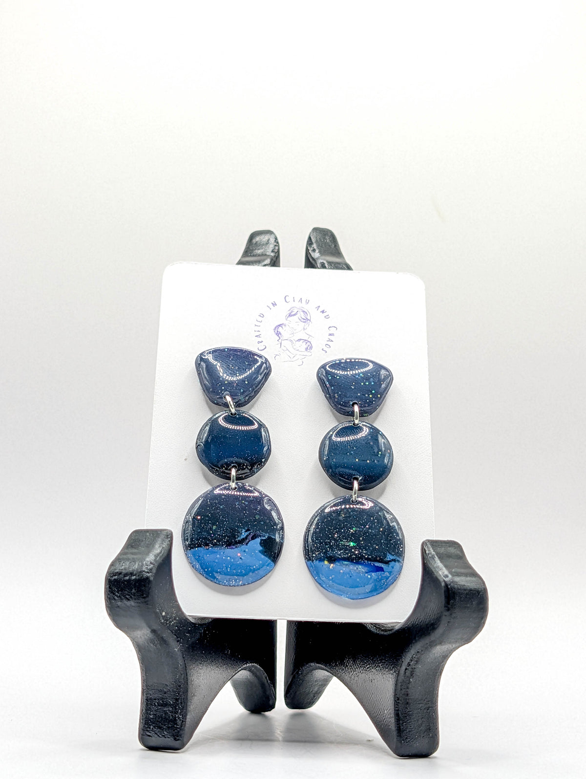 Dark Celestial Galaxy Earrings