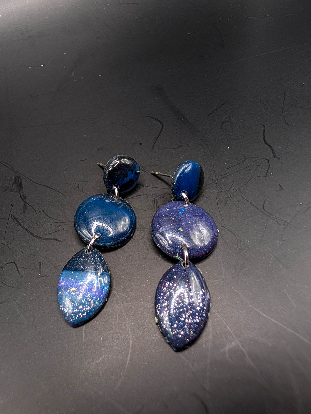 Dark Celestial Galaxy Earrings