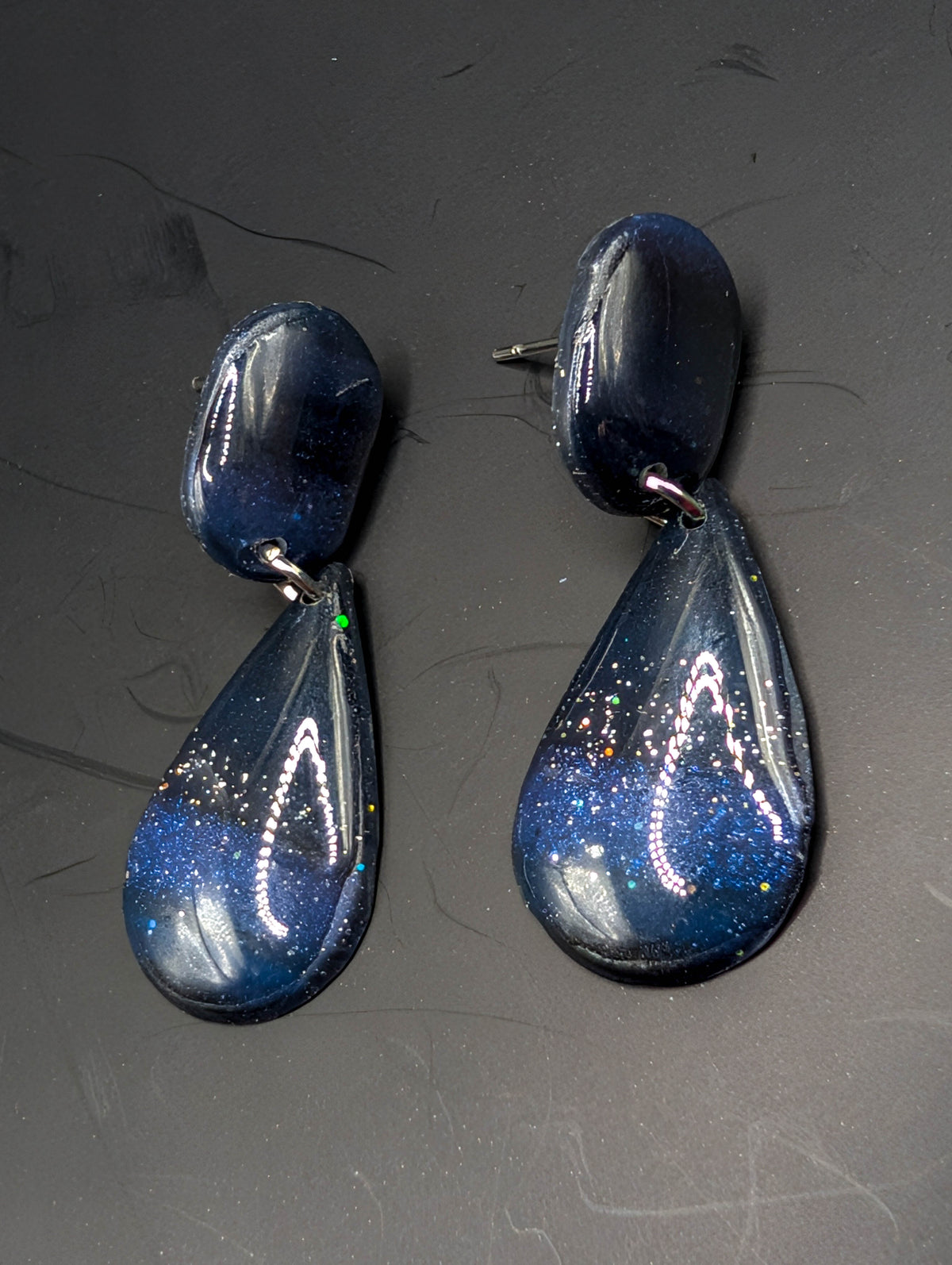 Dark Celestial Galaxy Earrings