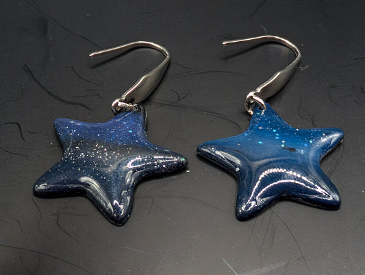 Dark Celestial Galaxy Earrings