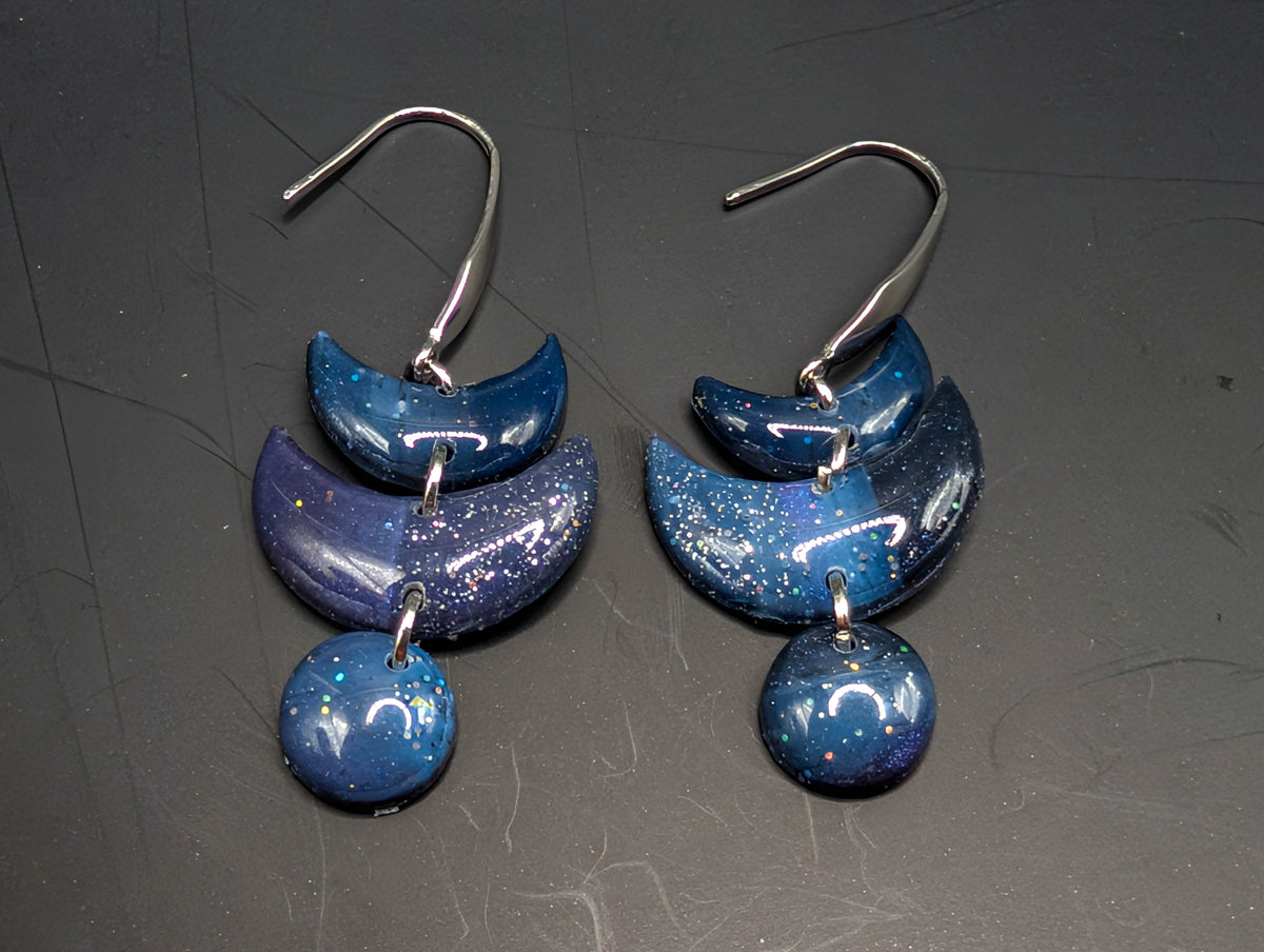 Dark Celestial Galaxy Earrings