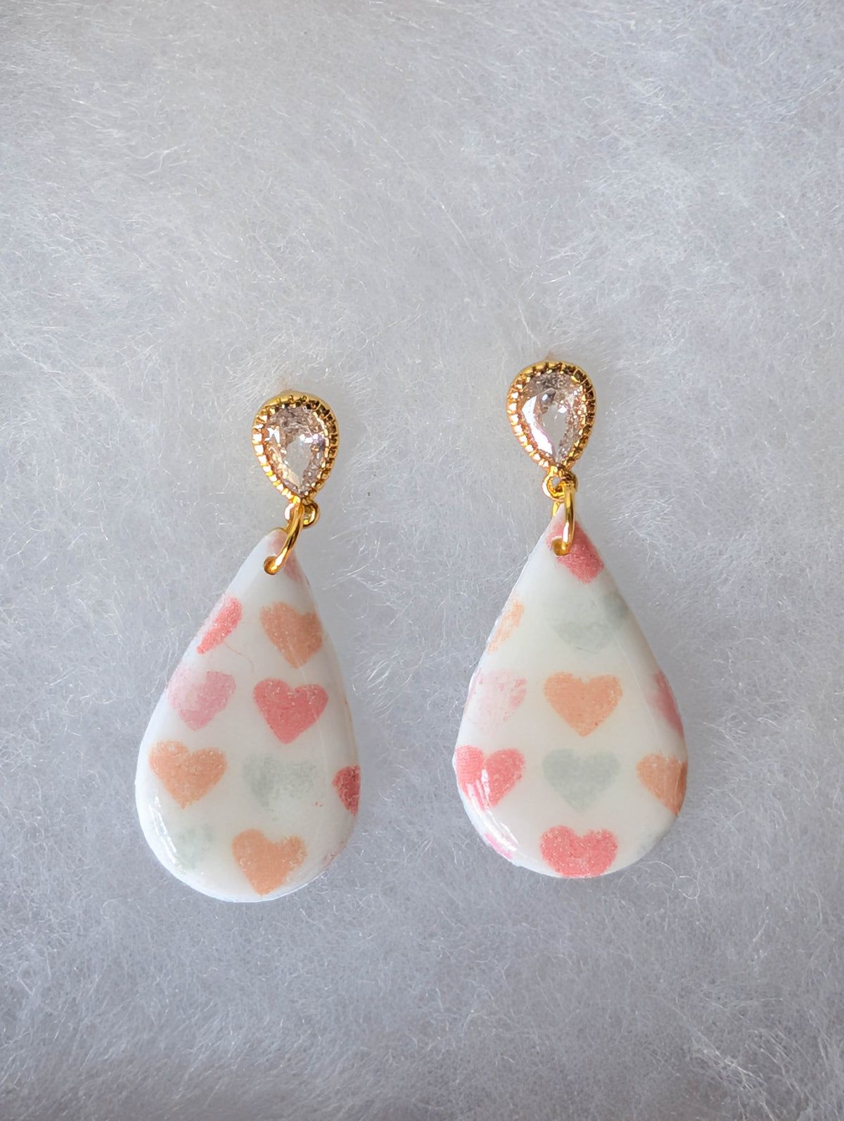 Vintage Style Heart Dangle Earrings