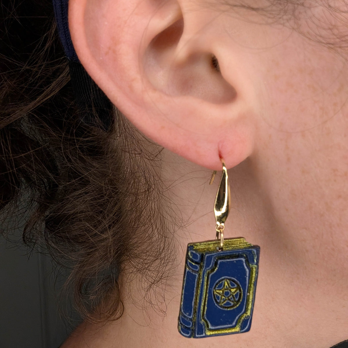 Witchy Spellbook Earrings – Halloween Book Jewelry
