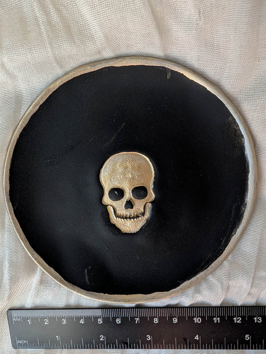 Skull Trinket dish for Halloween decor and Gothic Style