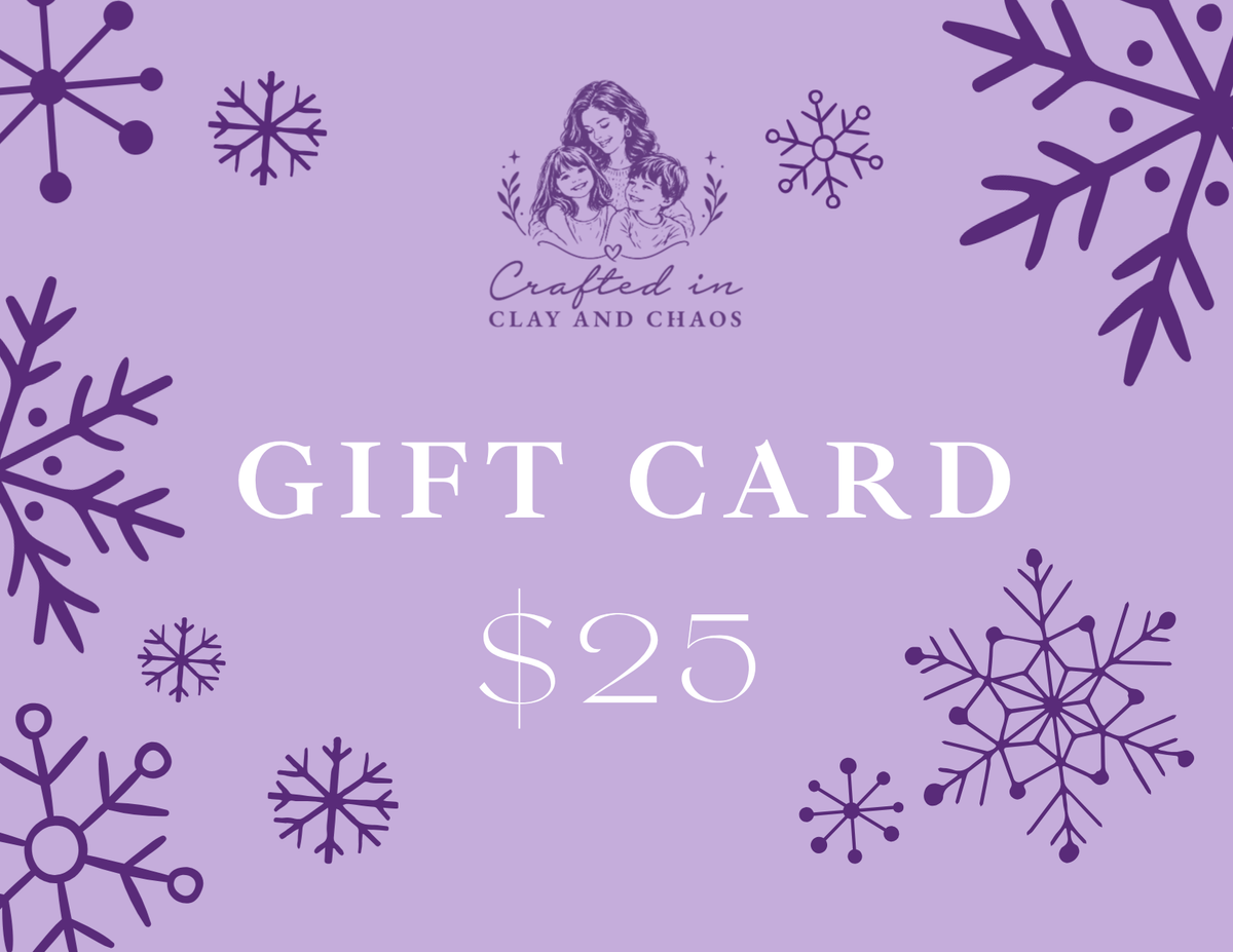 Crafted in Clay and Chaos Snowflake Gift Card