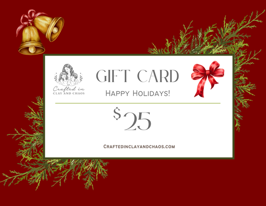 Crafted in Clay and Chaos Christmas Gift Card