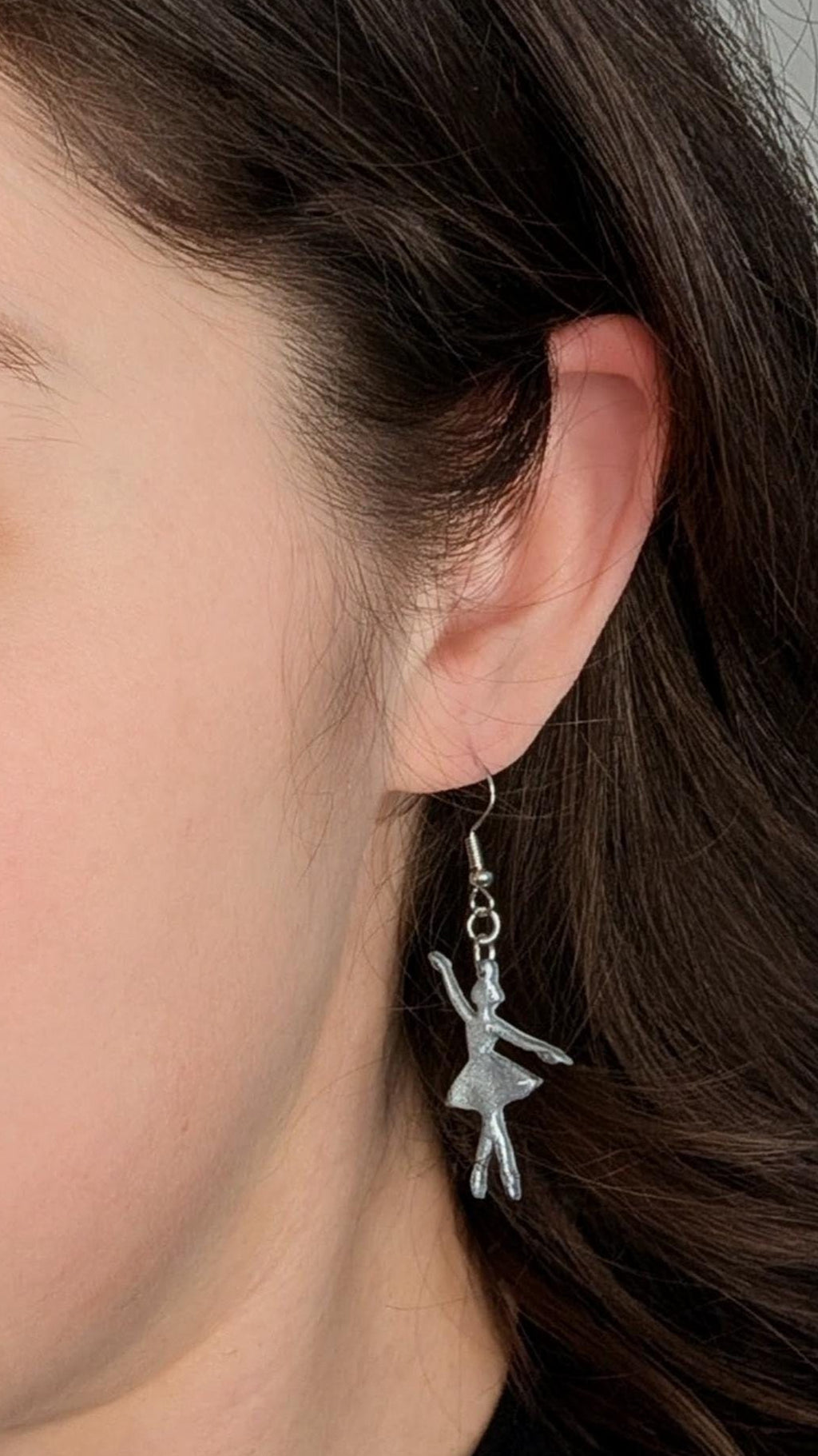 Minimalist Ballet Dancer Earrings