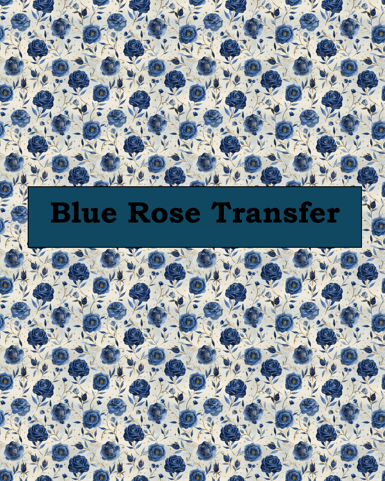 Blue Rose Polymer Clay Transfer Paper