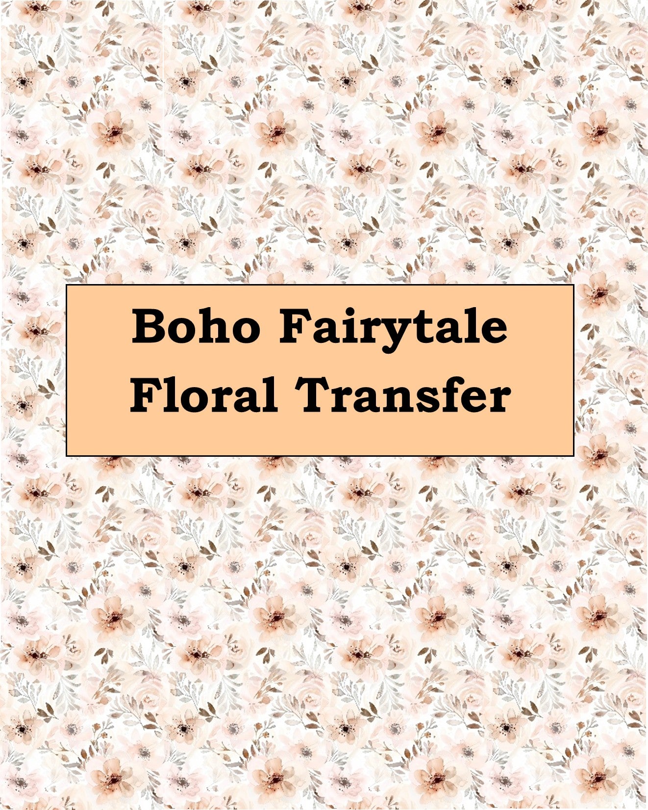 Boho Fairytale Floral Polymer Clay Transfer Paper