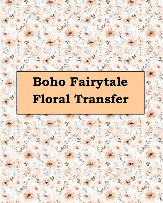 Boho Fairytale Floral Polymer Clay Transfer Paper
