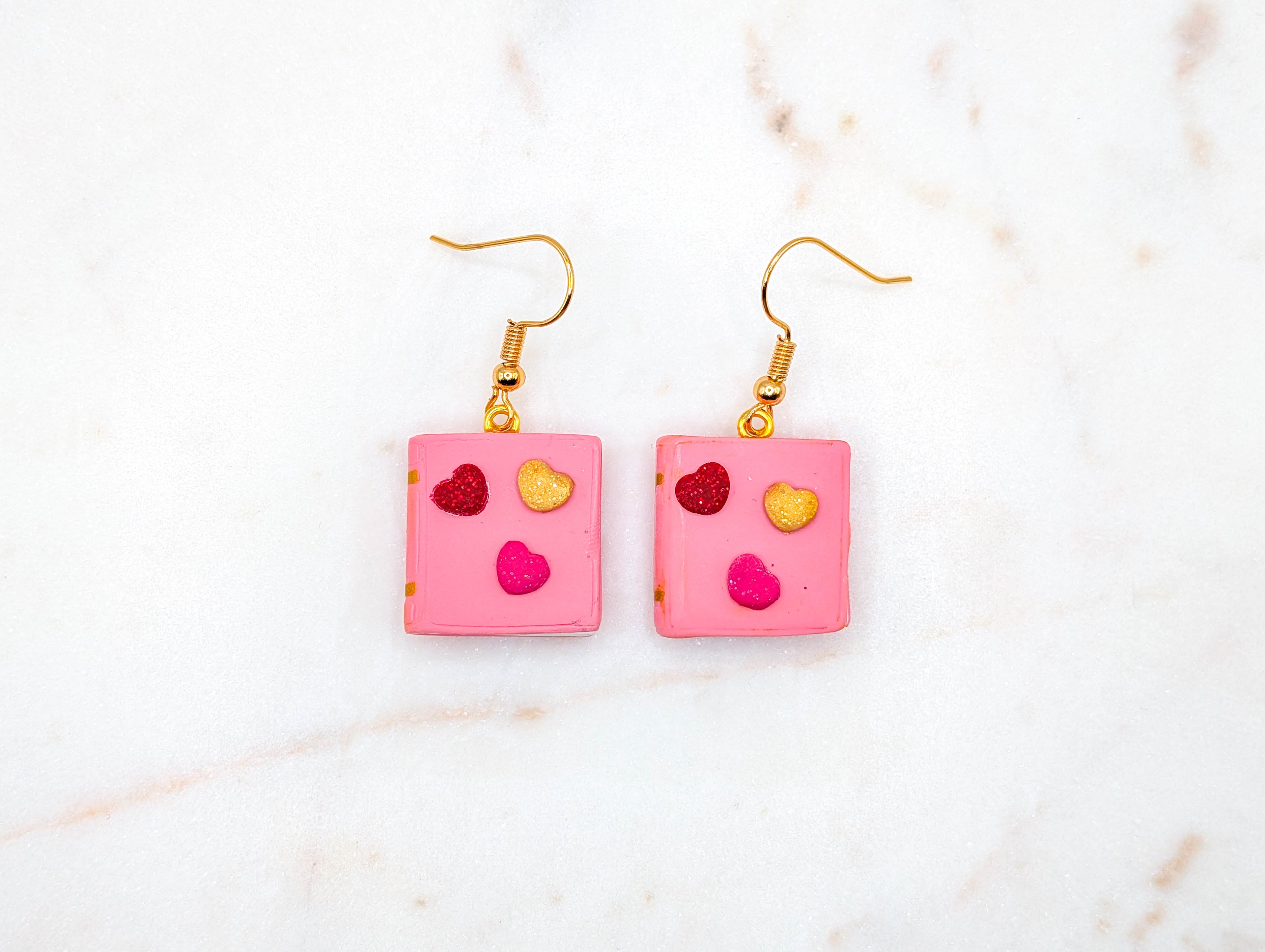 Valentine Book Earrings