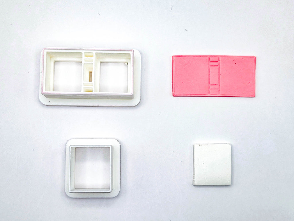 Miniature Book Polymer Clay Cutter, Binding Detail, Dollhouse Book Tool