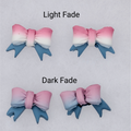 Faded Glory Bow Studs: Coquette Americana Polymer Clay Earrings for Fourth of July