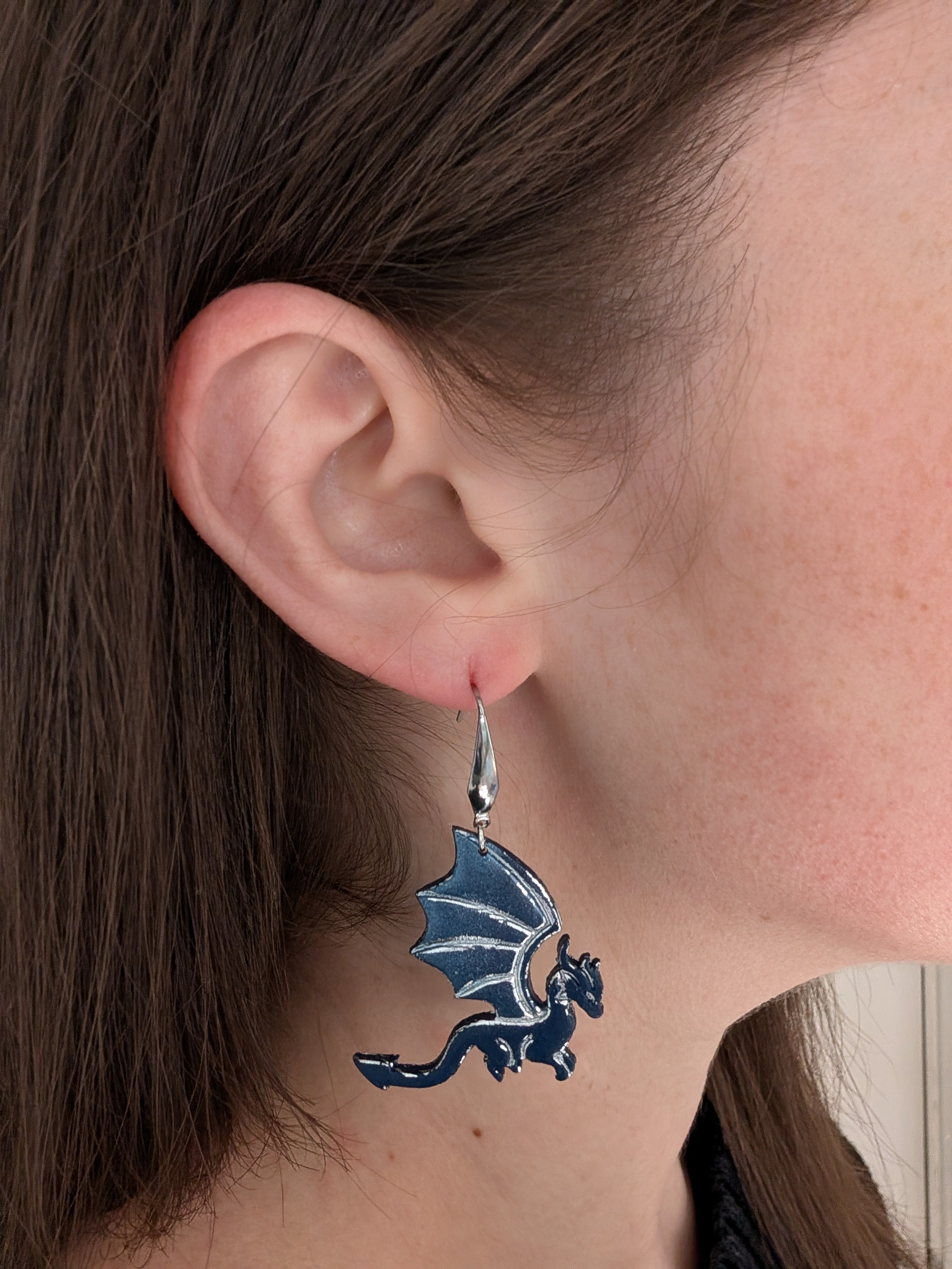 Fantasy Dragon Earrings for Renaissance Faire Style