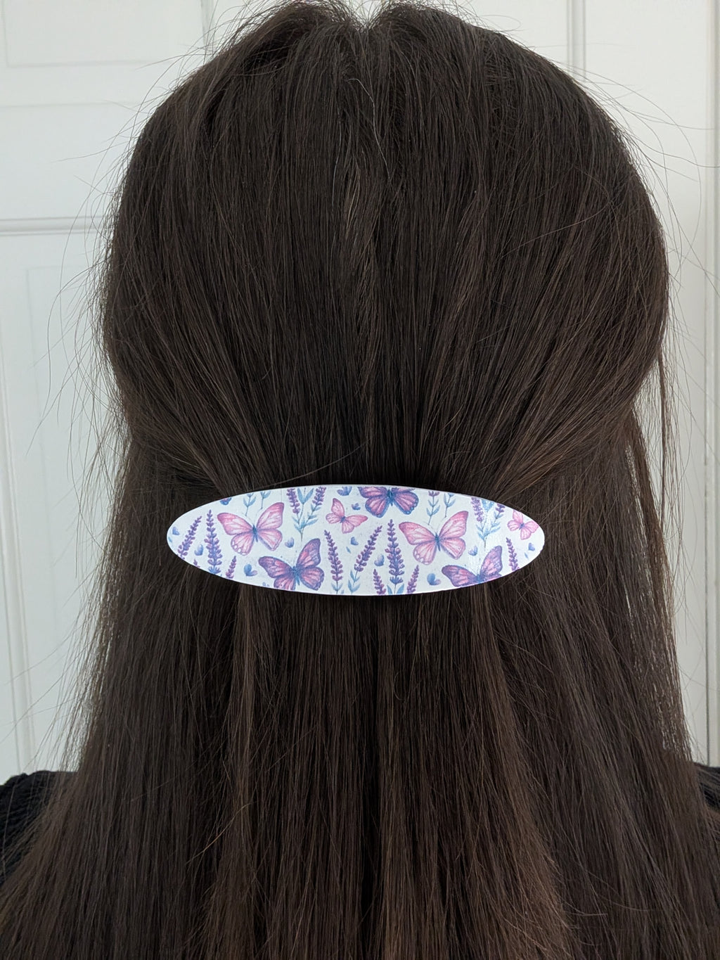Purple Butterfly Polymer Clay Hair Clip