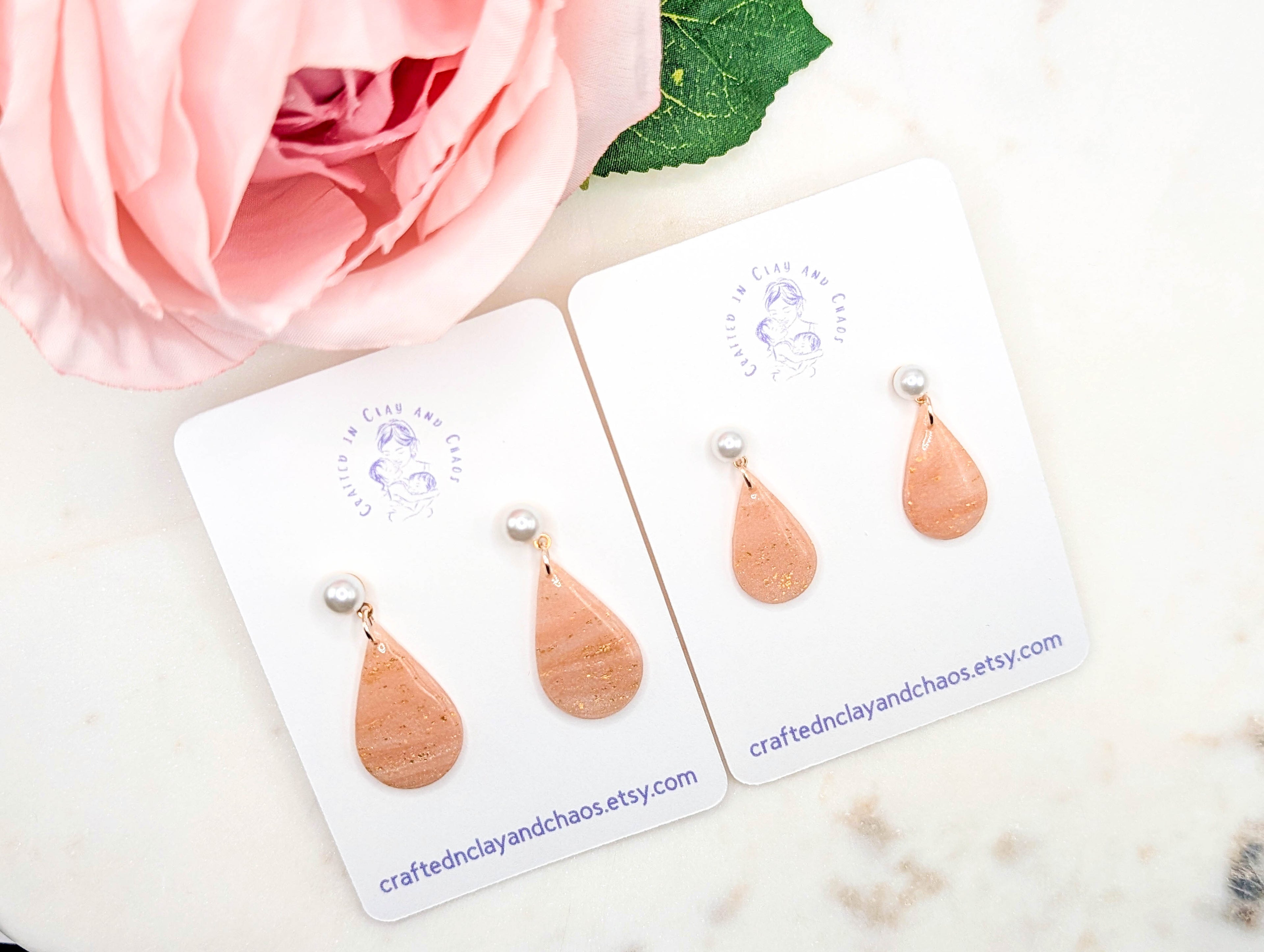 Rose Gold Teardrop Earrings