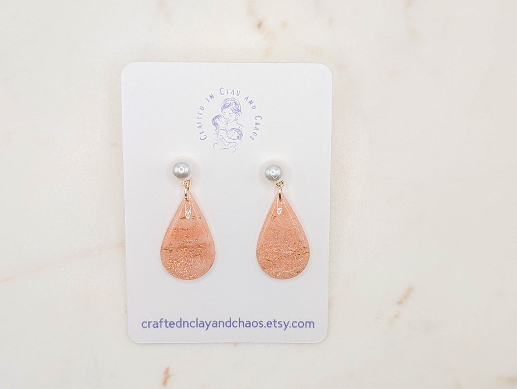 Rose Gold Teardrop Earrings