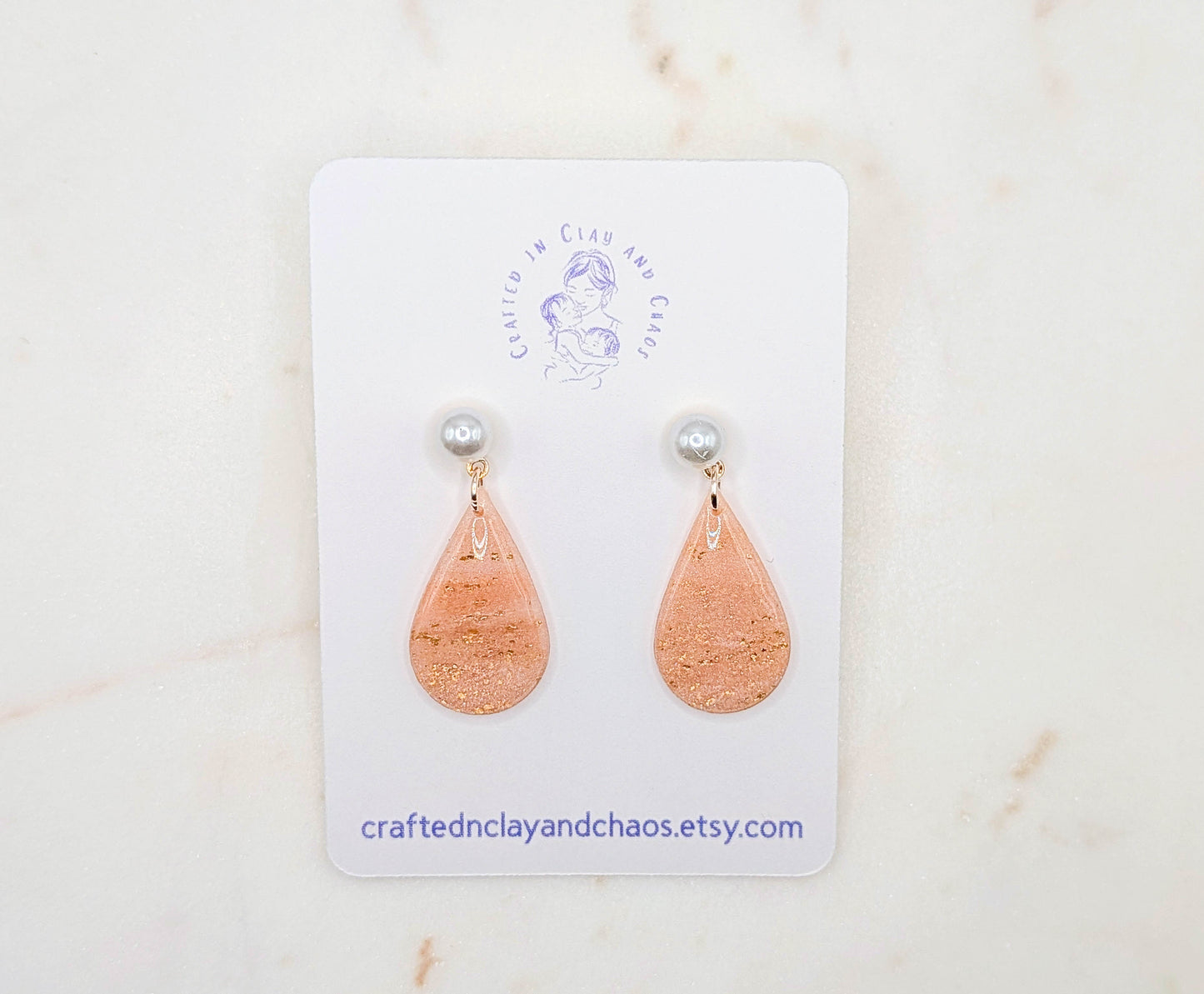 Rose Gold Teardrop Earrings