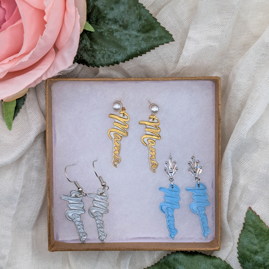 Minimalist Mama Polymer Clay Earrings