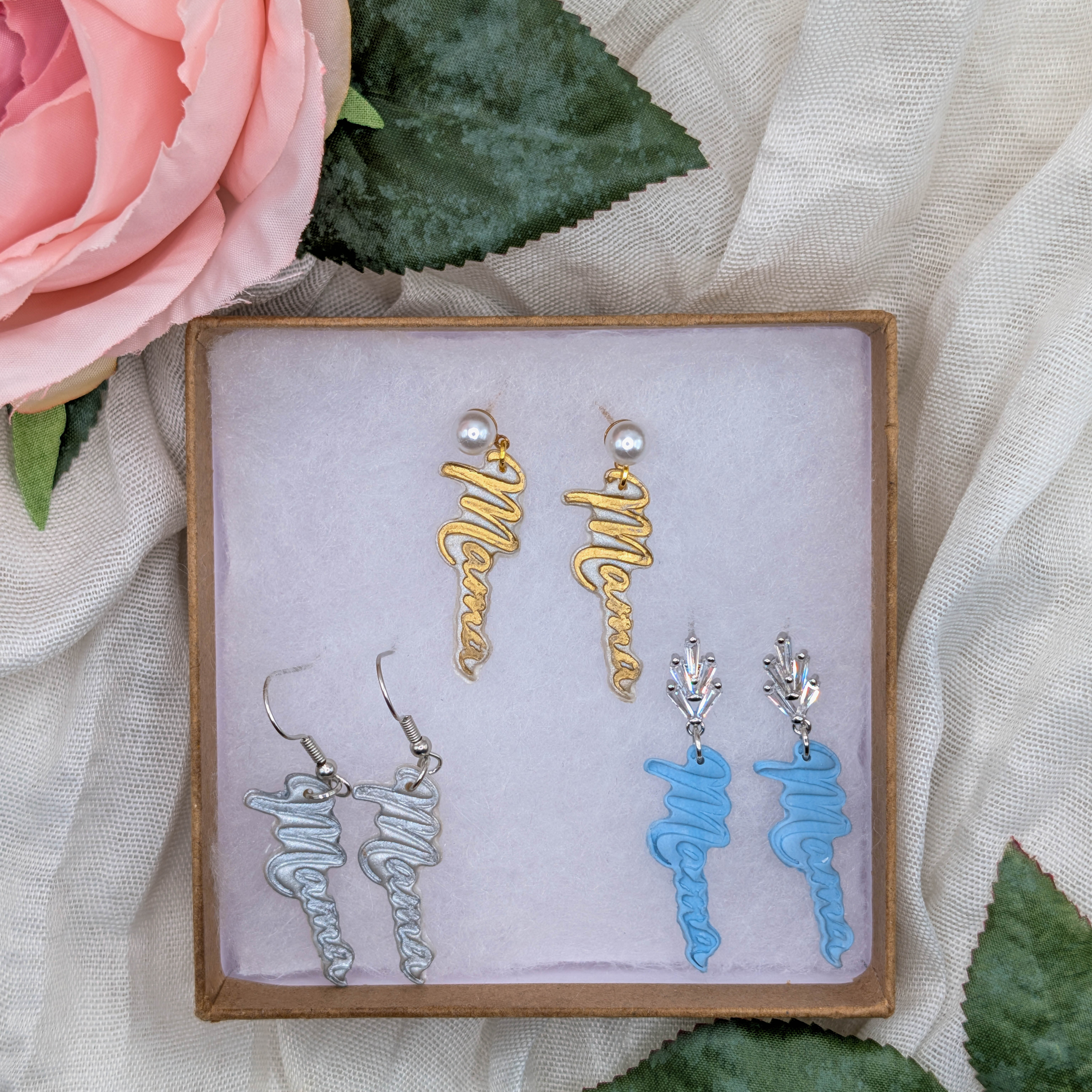 Minimalist Mama Polymer Clay Earrings