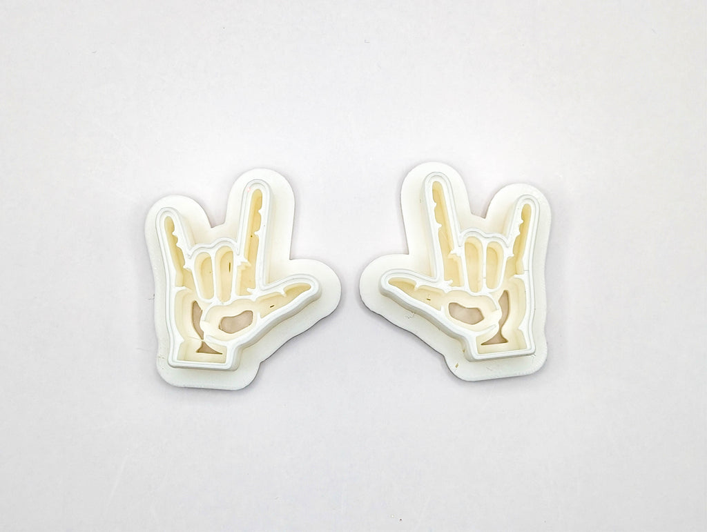 ASL I Love You Polymer Clay Stamp, Jewelry Scale Tool for Clay Earrings and Charms
