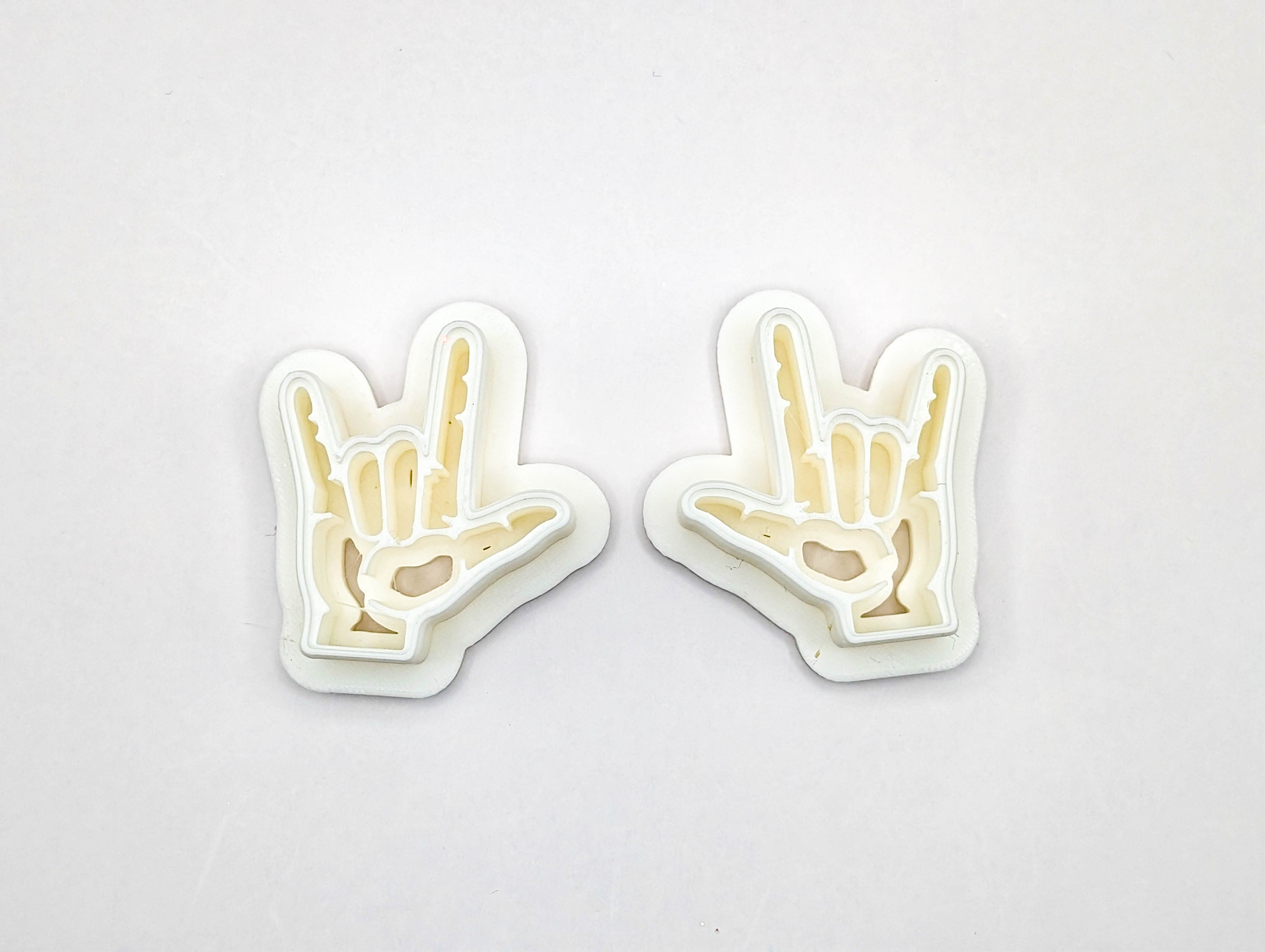 ASL I Love You Polymer Clay Stamp, Jewelry Scale Tool for Clay Earrings and Charms