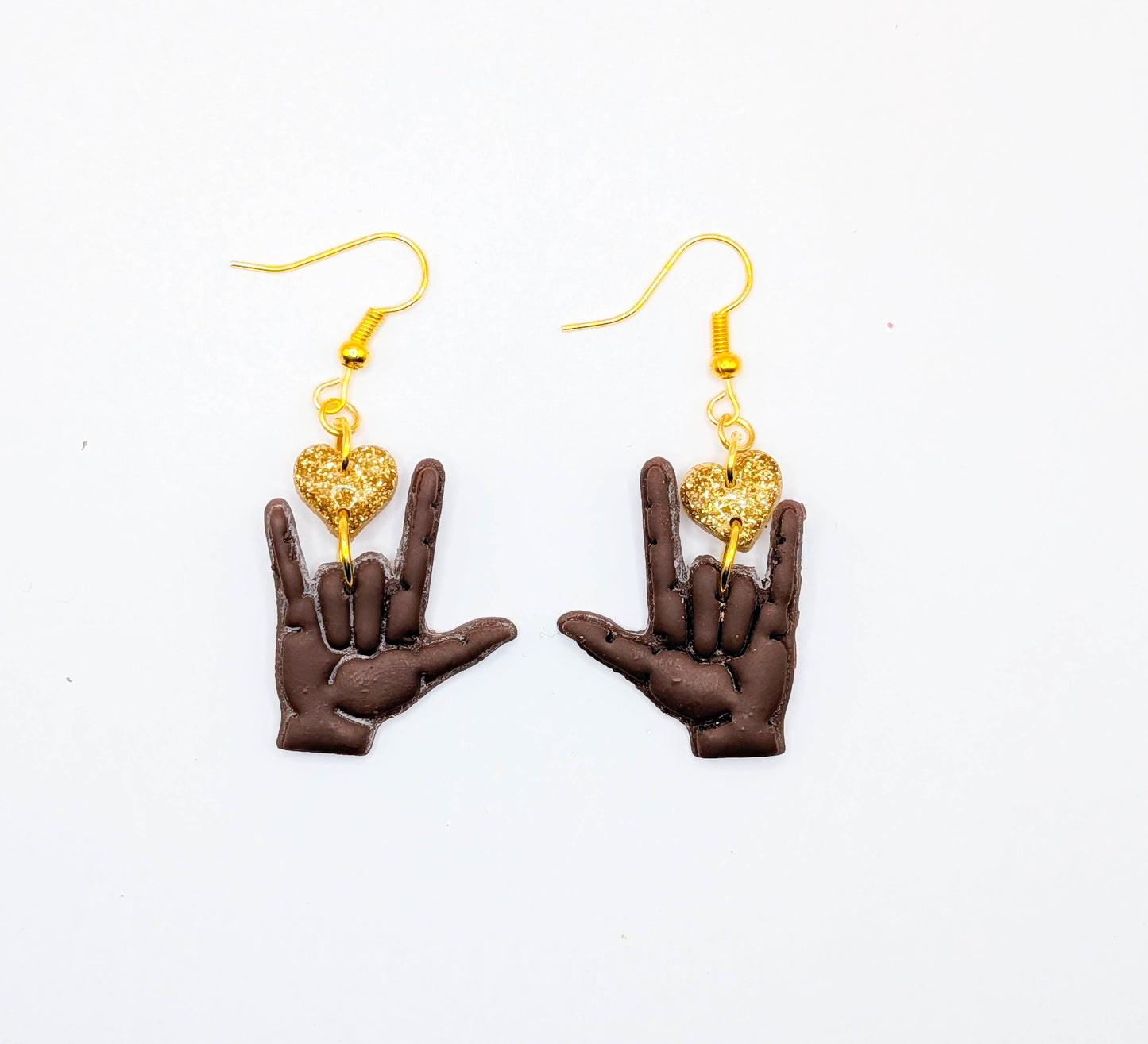Deaf Pride American Sign Language I Love You Earrings