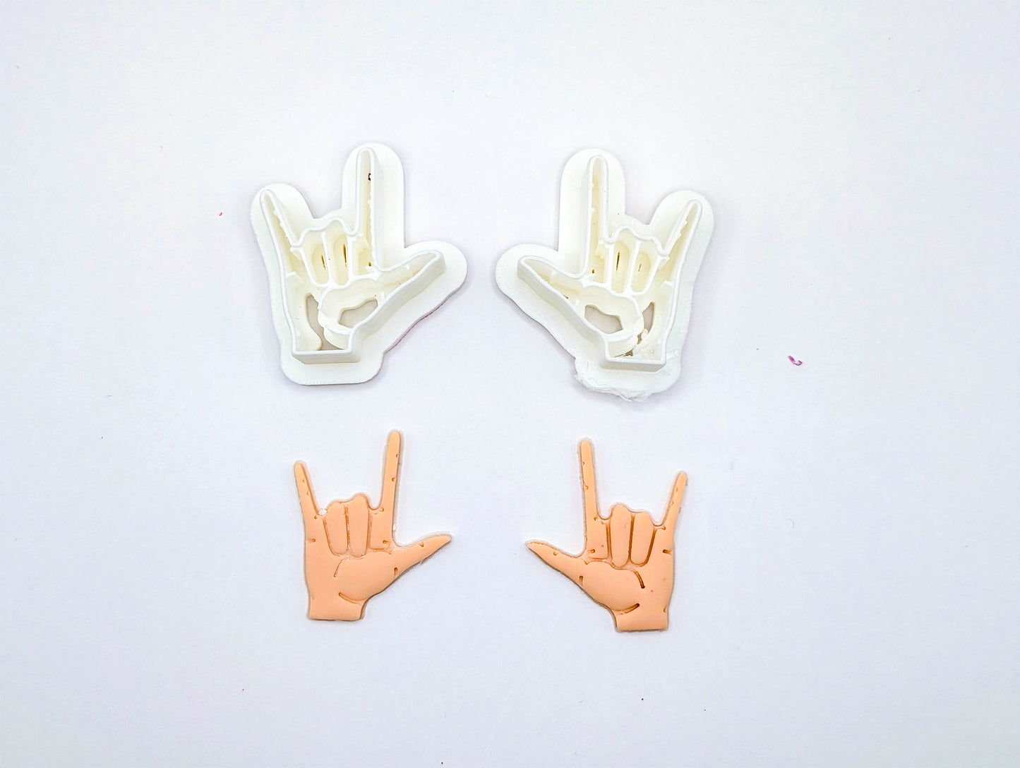 ASL I Love You Polymer Clay Stamp, Jewelry Scale Tool for Clay Earrings and Charms