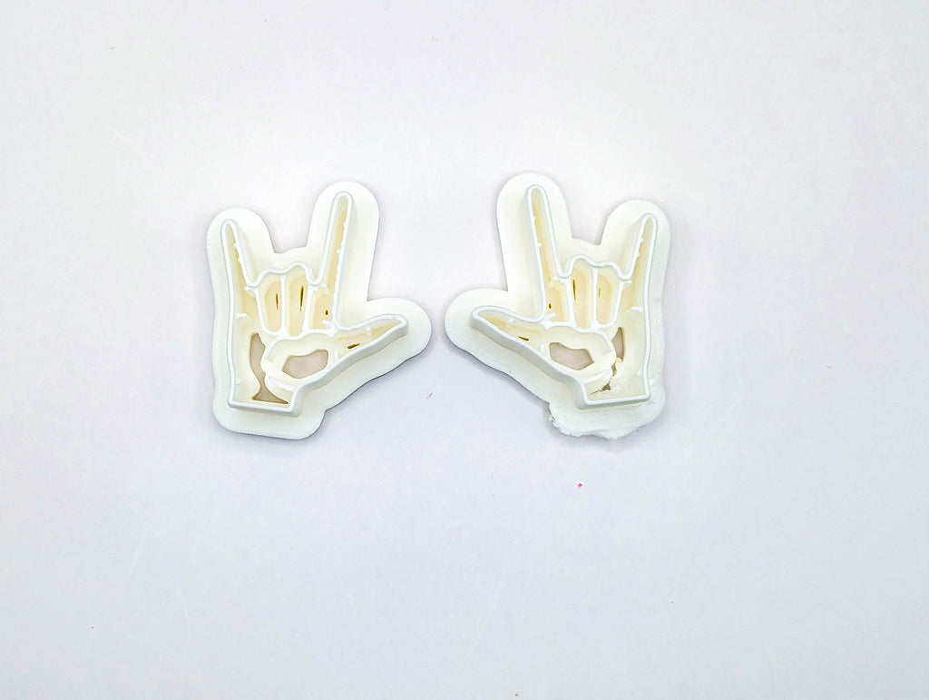 ASL I Love You Polymer Clay Stamp, Jewelry Scale Tool for Clay Earrings and Charms