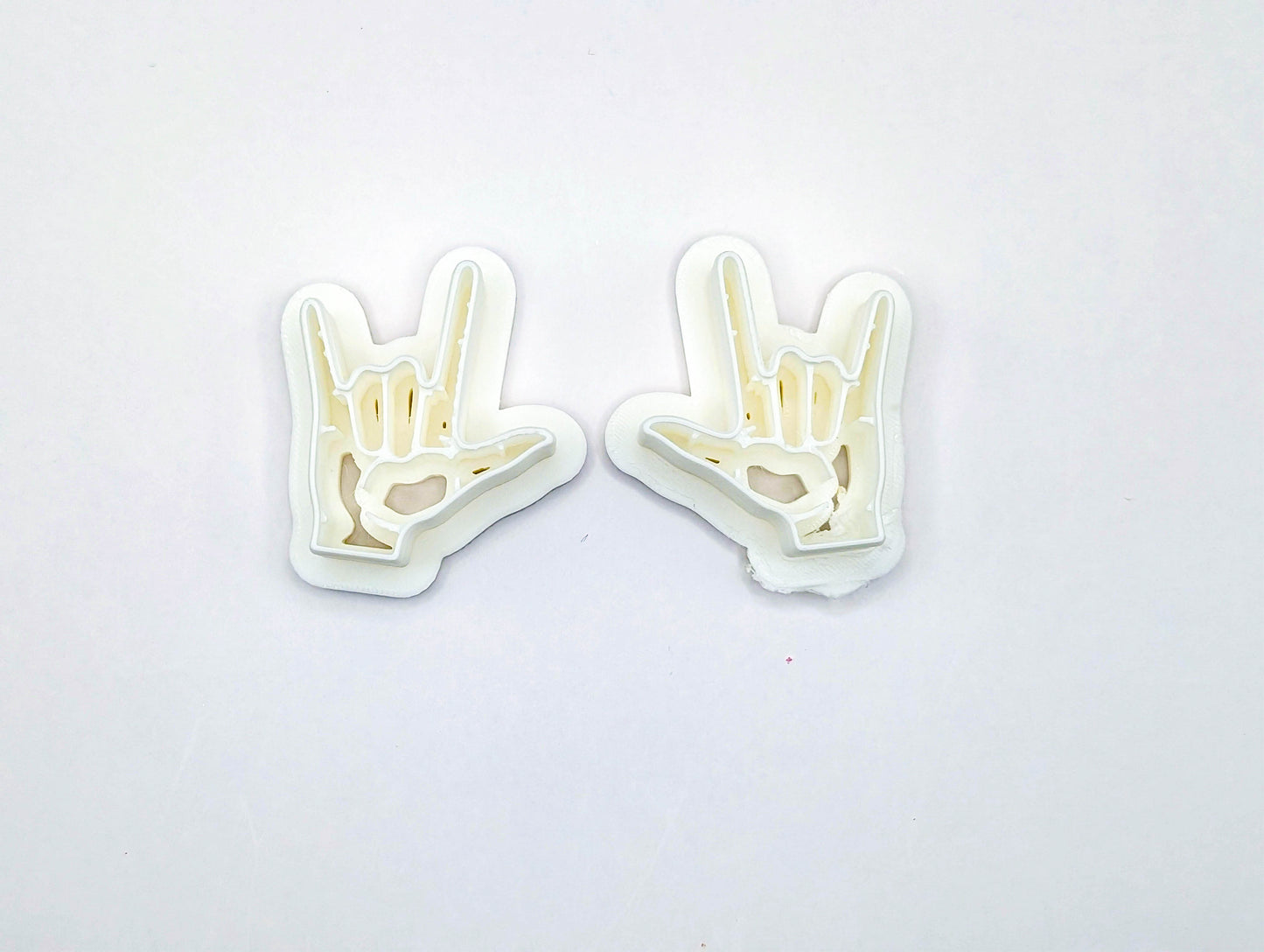 ASL I Love You Polymer Clay Stamp, Jewelry Scale Tool for Clay Earrings and Charms