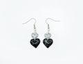 Edgy Chic Valentine's Polymer Clay Heart Earrings