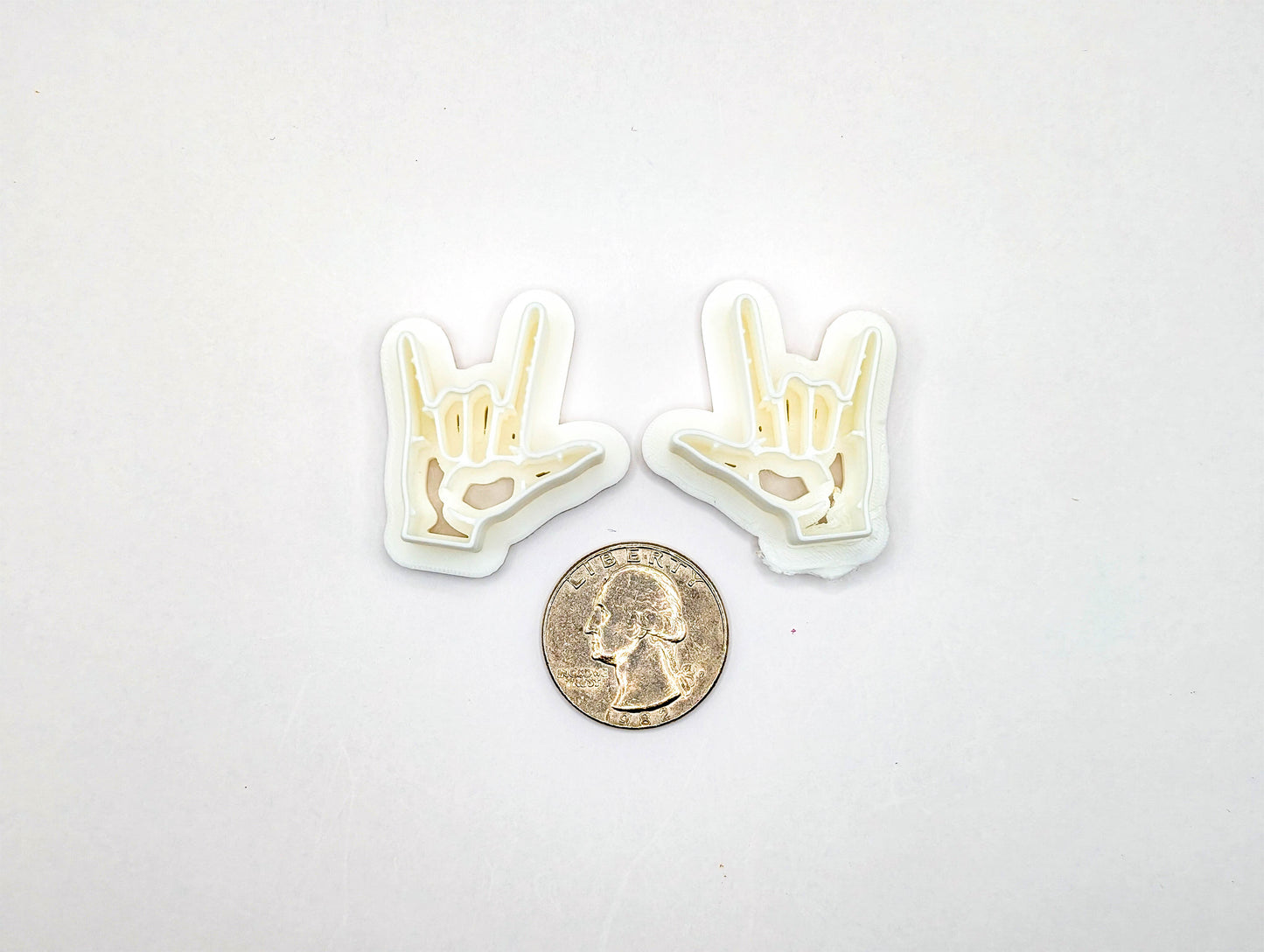 ASL I Love You Polymer Clay Stamp, Jewelry Scale Tool for Clay Earrings and Charms