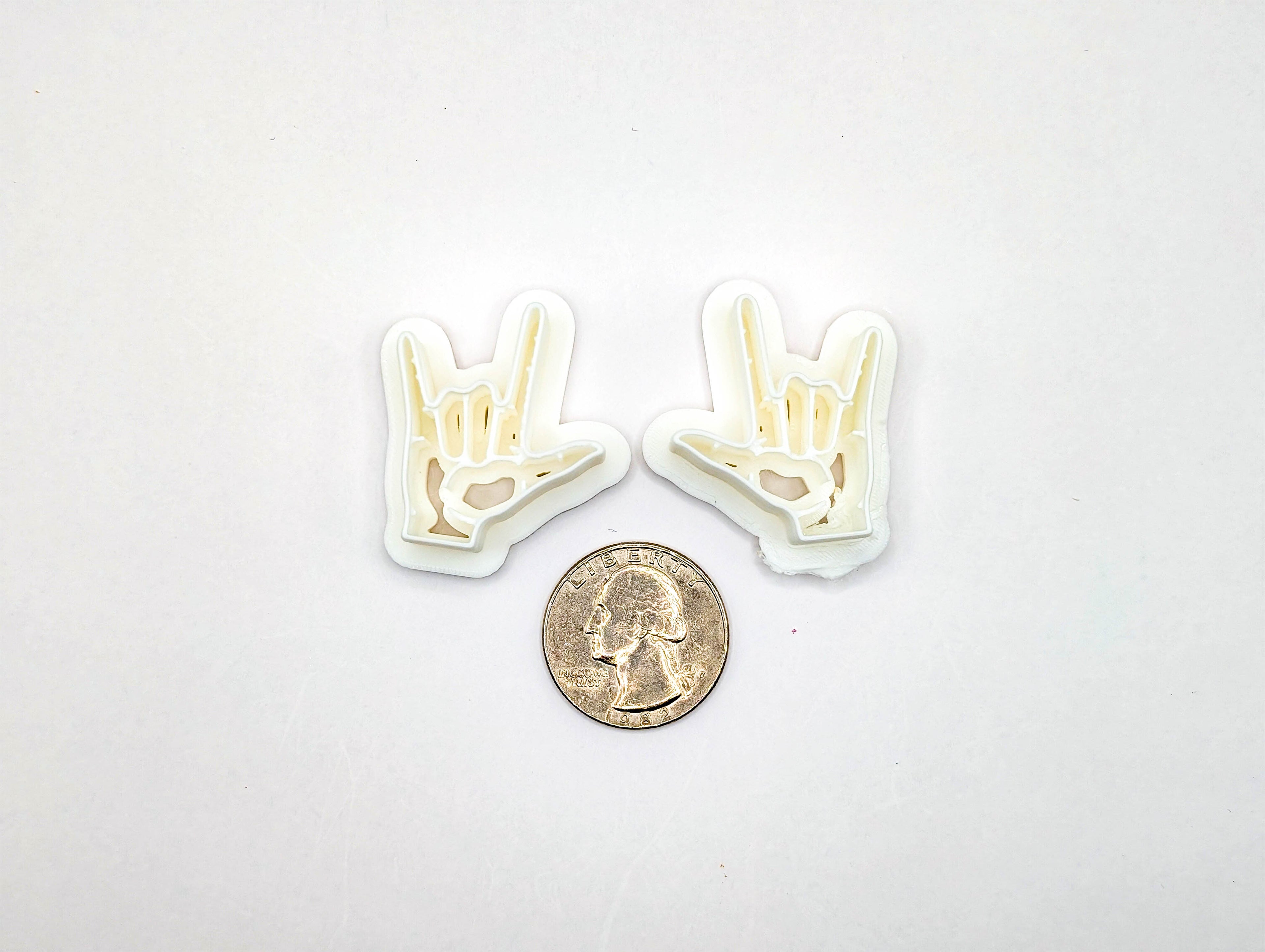 ASL I Love You Polymer Clay Stamp, Jewelry Scale Tool for Clay Earrings and Charms
