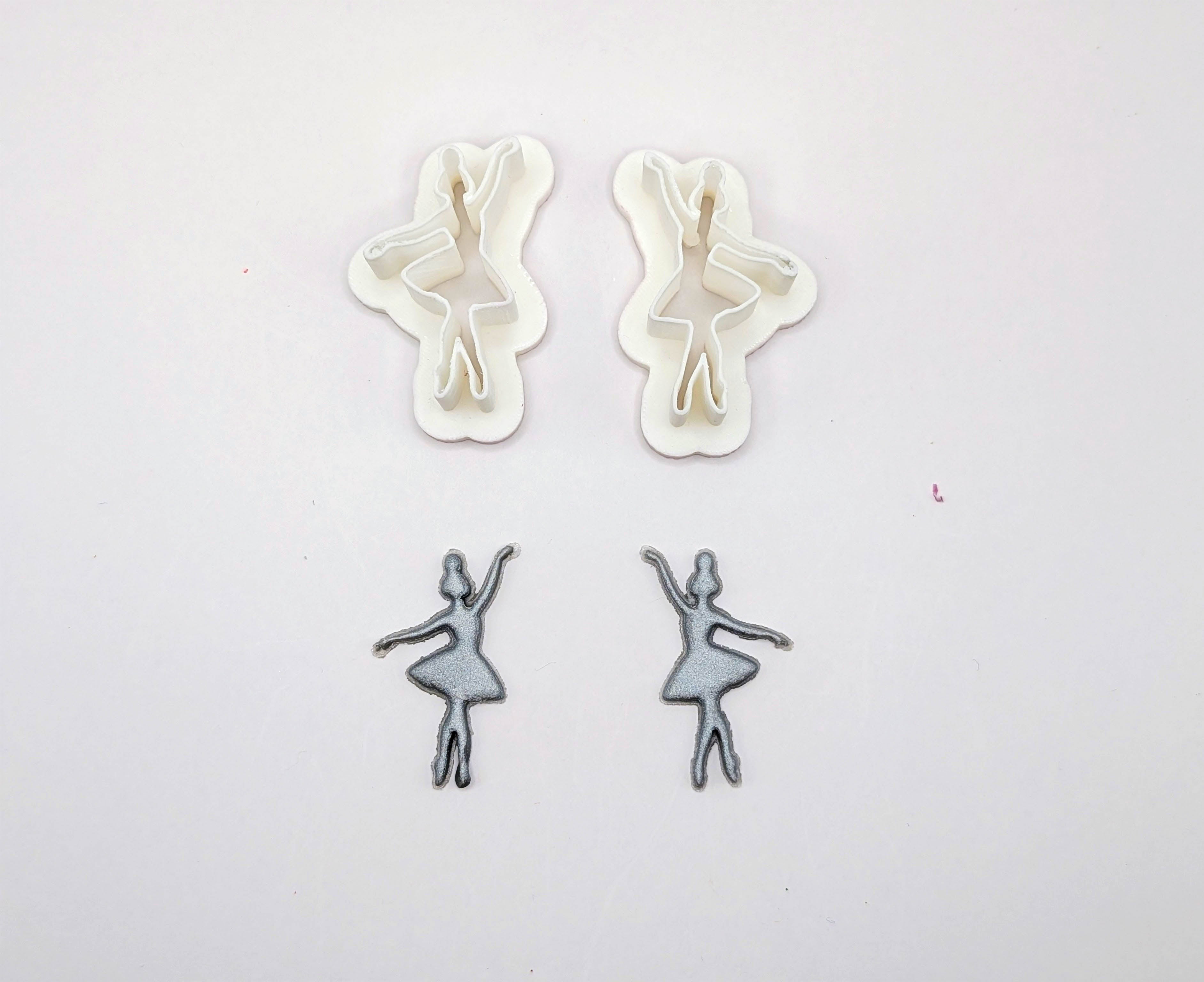 Polymer Clay Delicate Ballet Earring Cutter