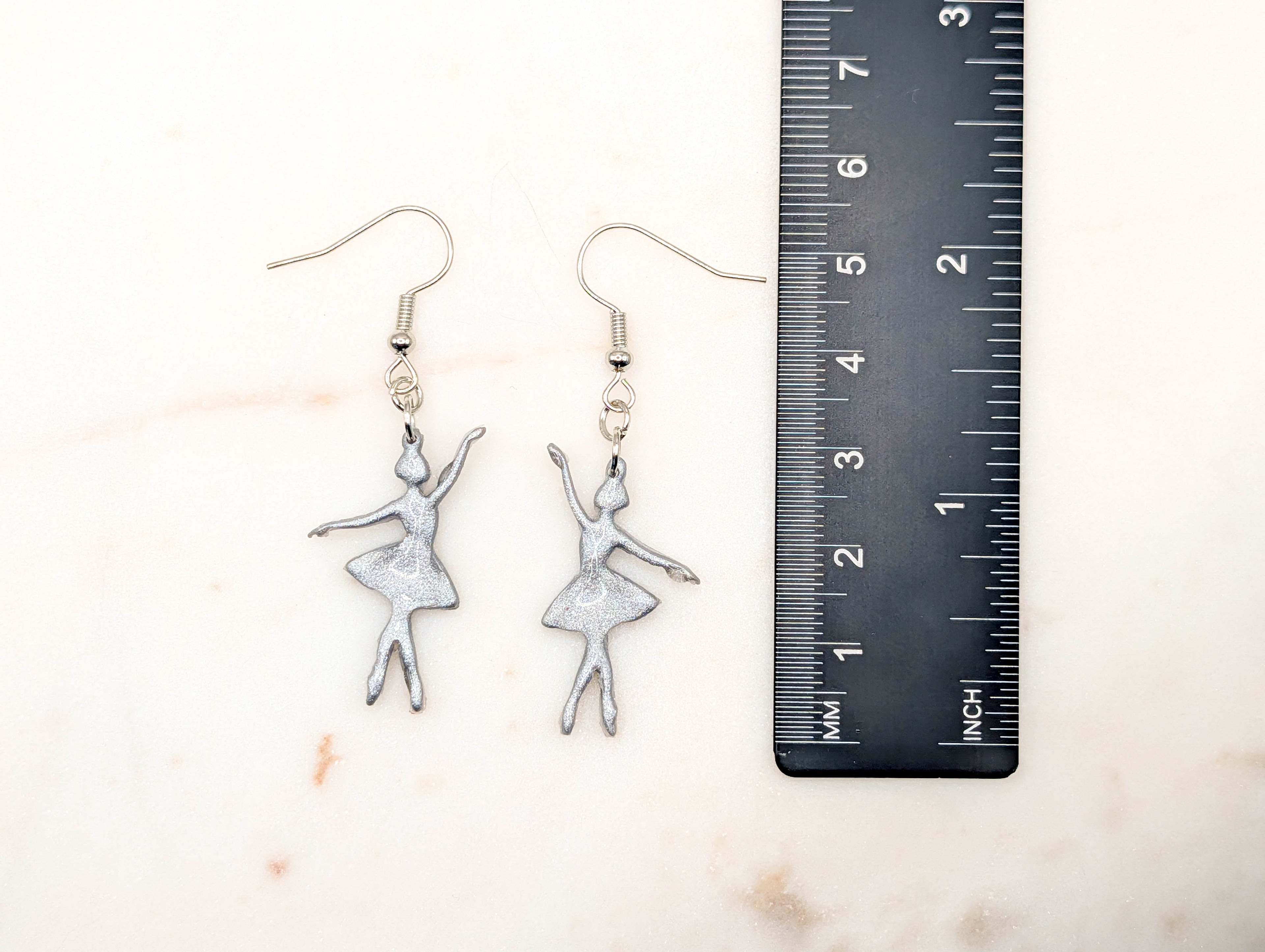 Minimalist Ballet Dancer Earrings