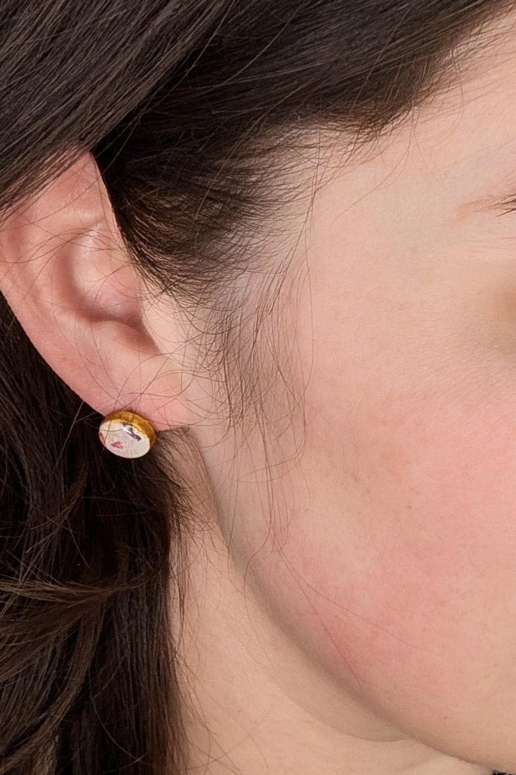 Floral Polymer Clay Stud Earrings