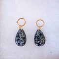 Modern Dark Terrazzo Drop Earrings