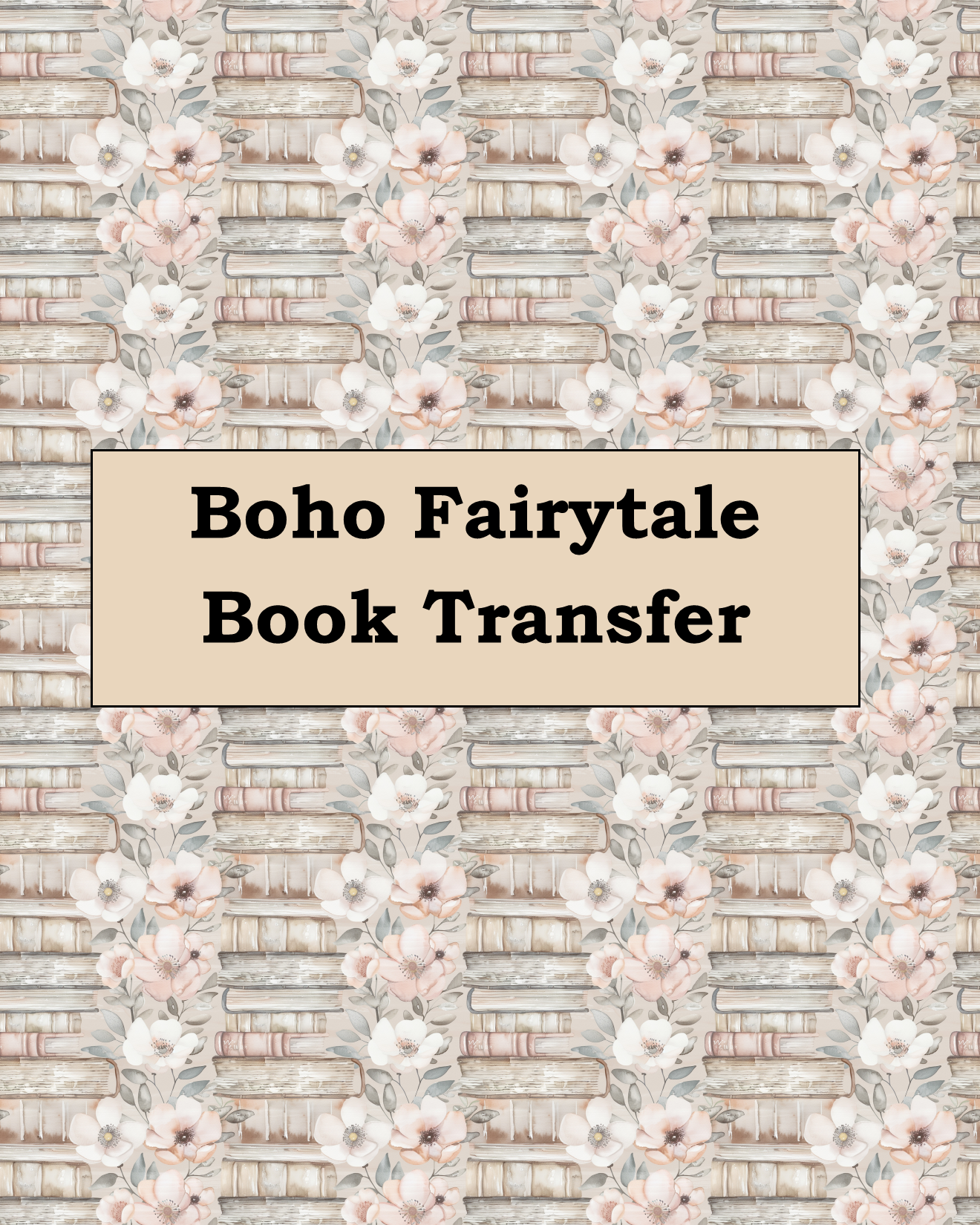 Boho Fairytale Book Polymer Clay Transfer Paper