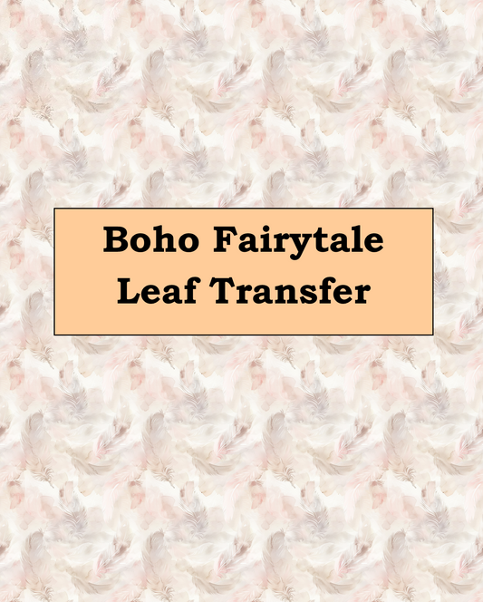 Boho Fairytale Leaf Polymer Clay Transfer Paper