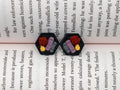 Dark Bookshelf Stud Earrings