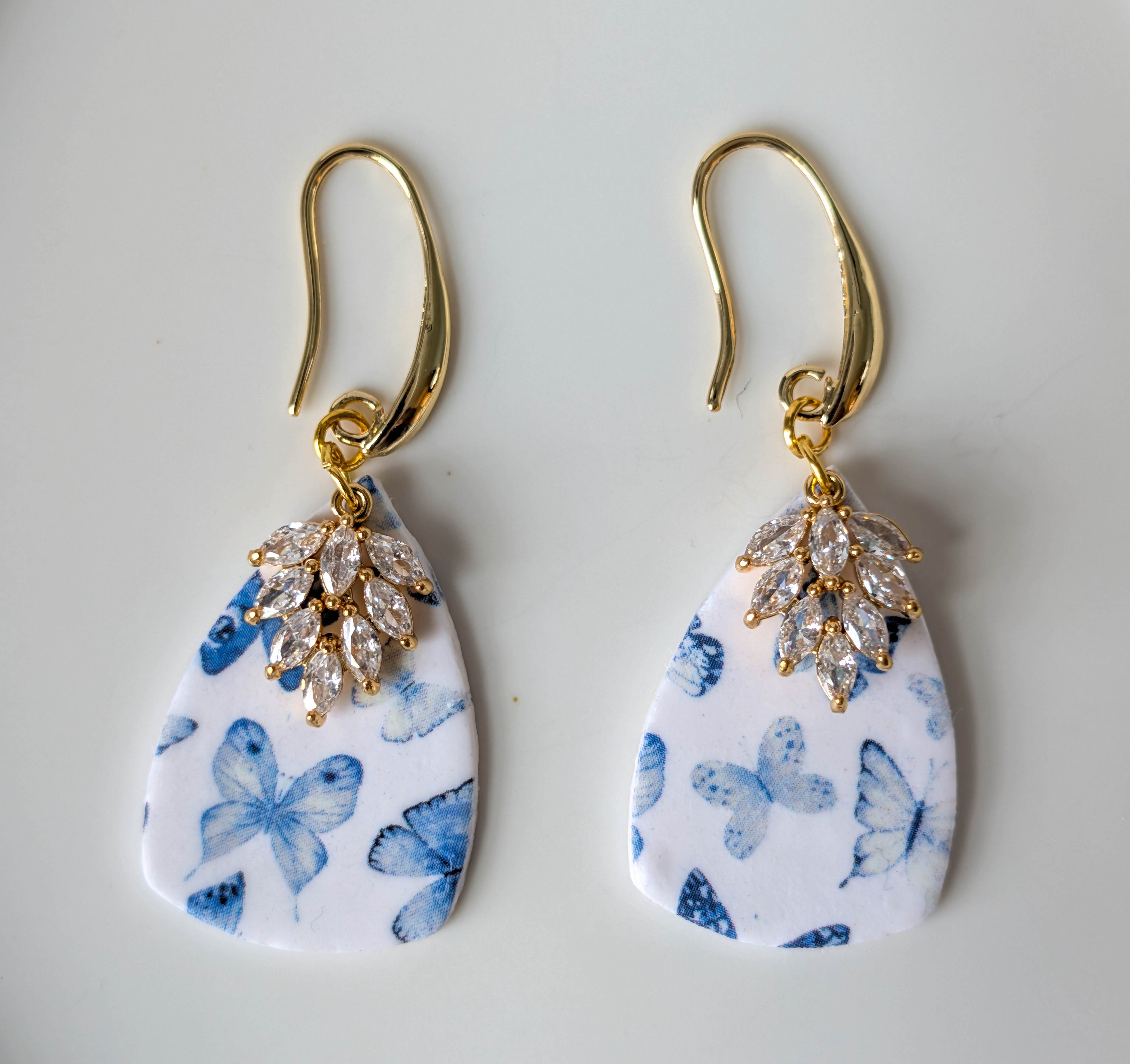 Whimsical Blue Butterfly Earrings