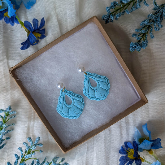 Cape Cod Sand Shell Earrings, Handmade Beach Jewelry for Summer Work Outfit or Wedding Guest