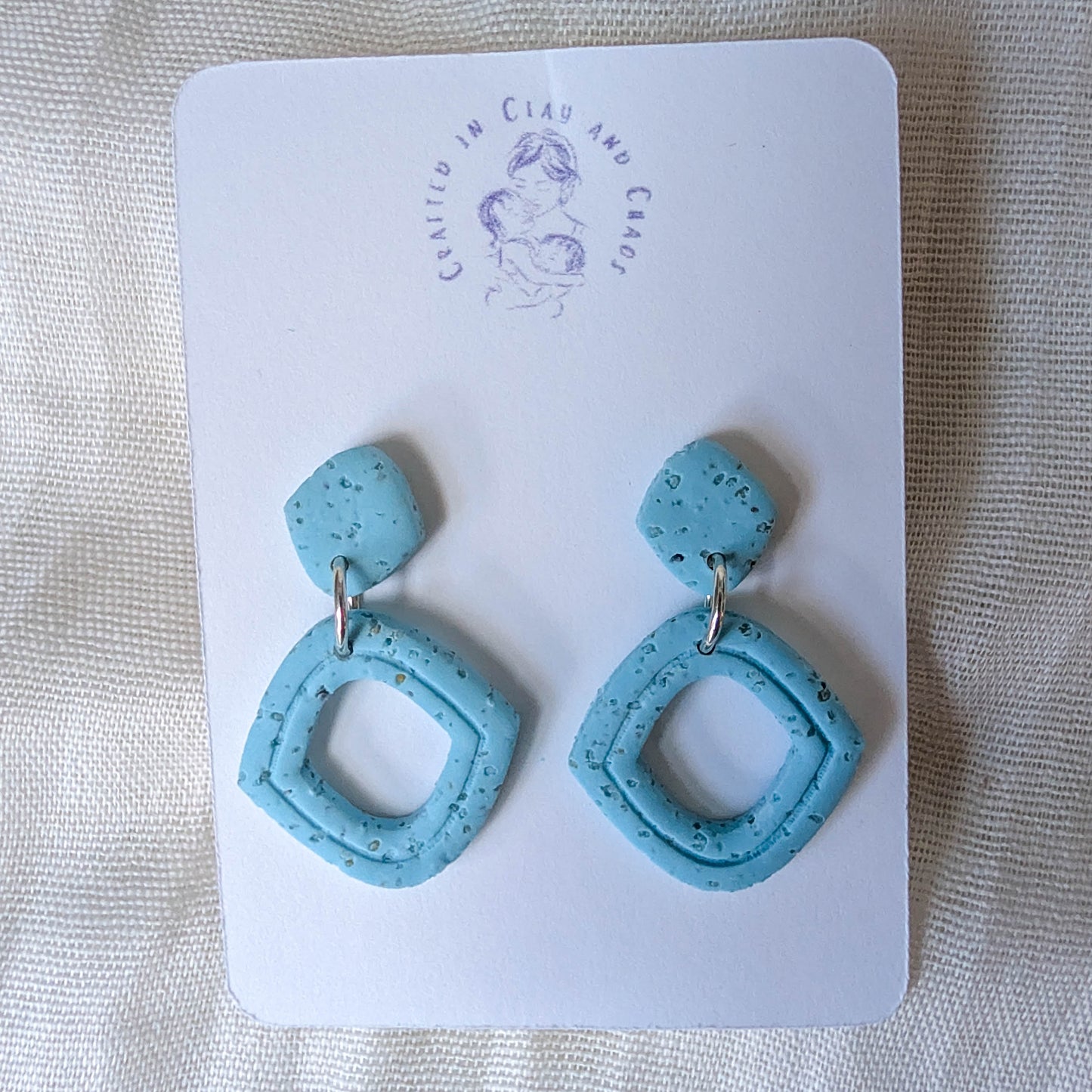 Double Diamond Cape Cod Sand Earrings, Handcrafted Lightweight Beach Jewelry for Summer Markets and Girls Trip