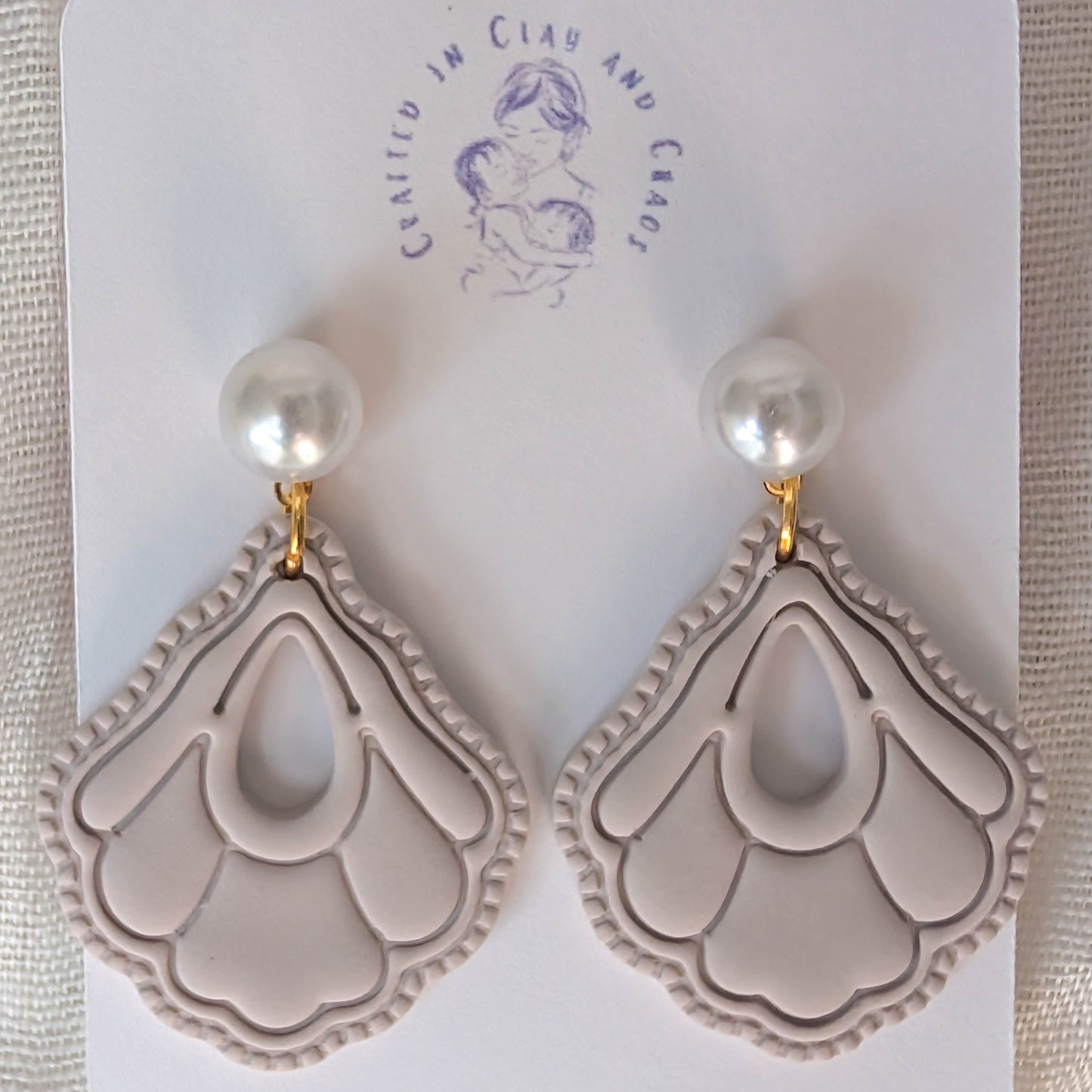 Cape Cod Beach Clay Earrings for Summer Vacation and Coastal Office wear